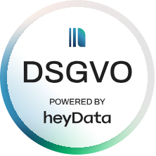 Geprüft durch externen Datenschutzbeauftragten (heyData)